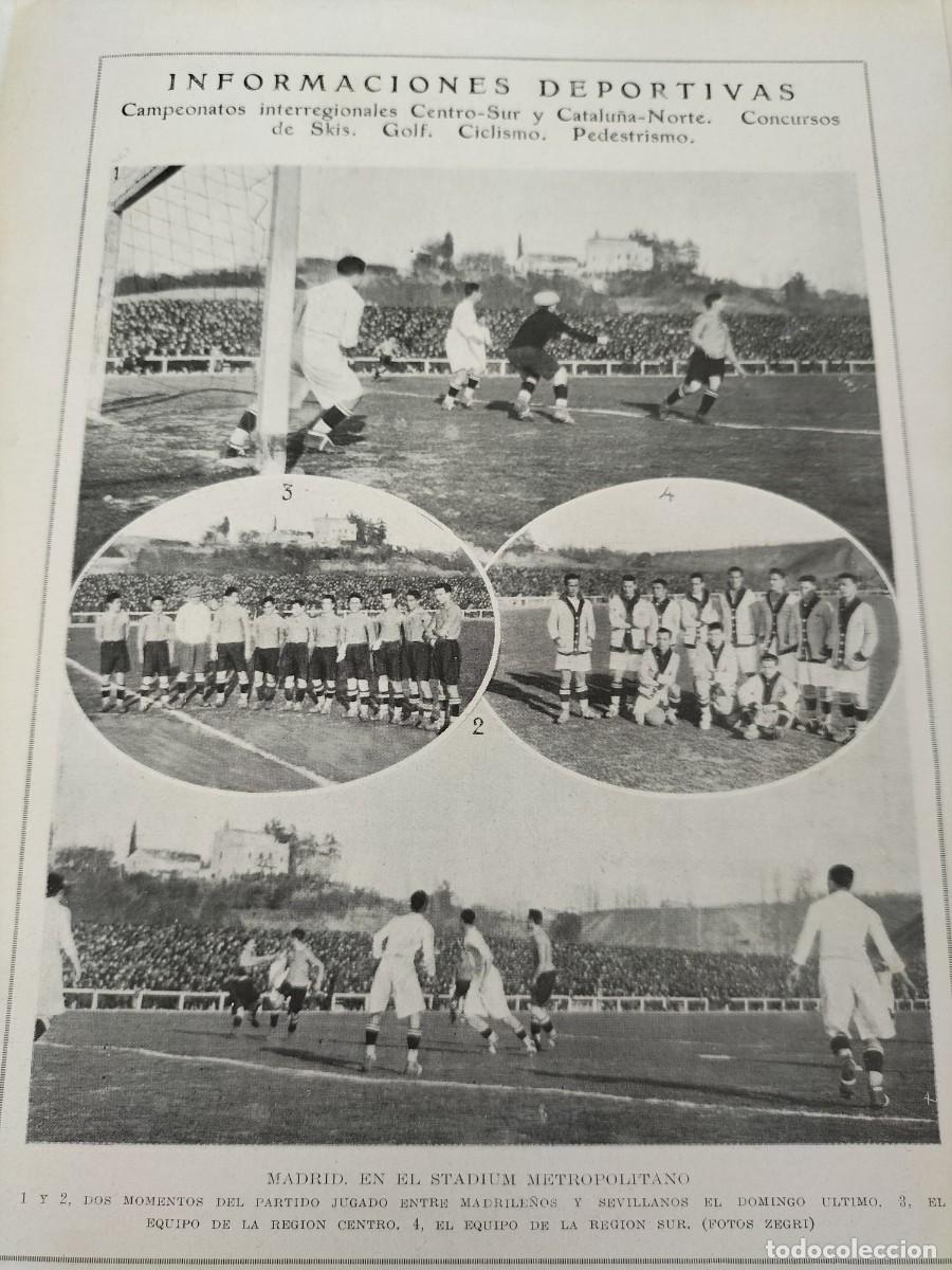Collezionismo di Riviste e Giornali: CAMPEONATOS INTERREGIONALES FUTBOL CENTRO - SUR Y CATALU&Ntilde;A- NORTE HOJA A&Ntilde;O 1924