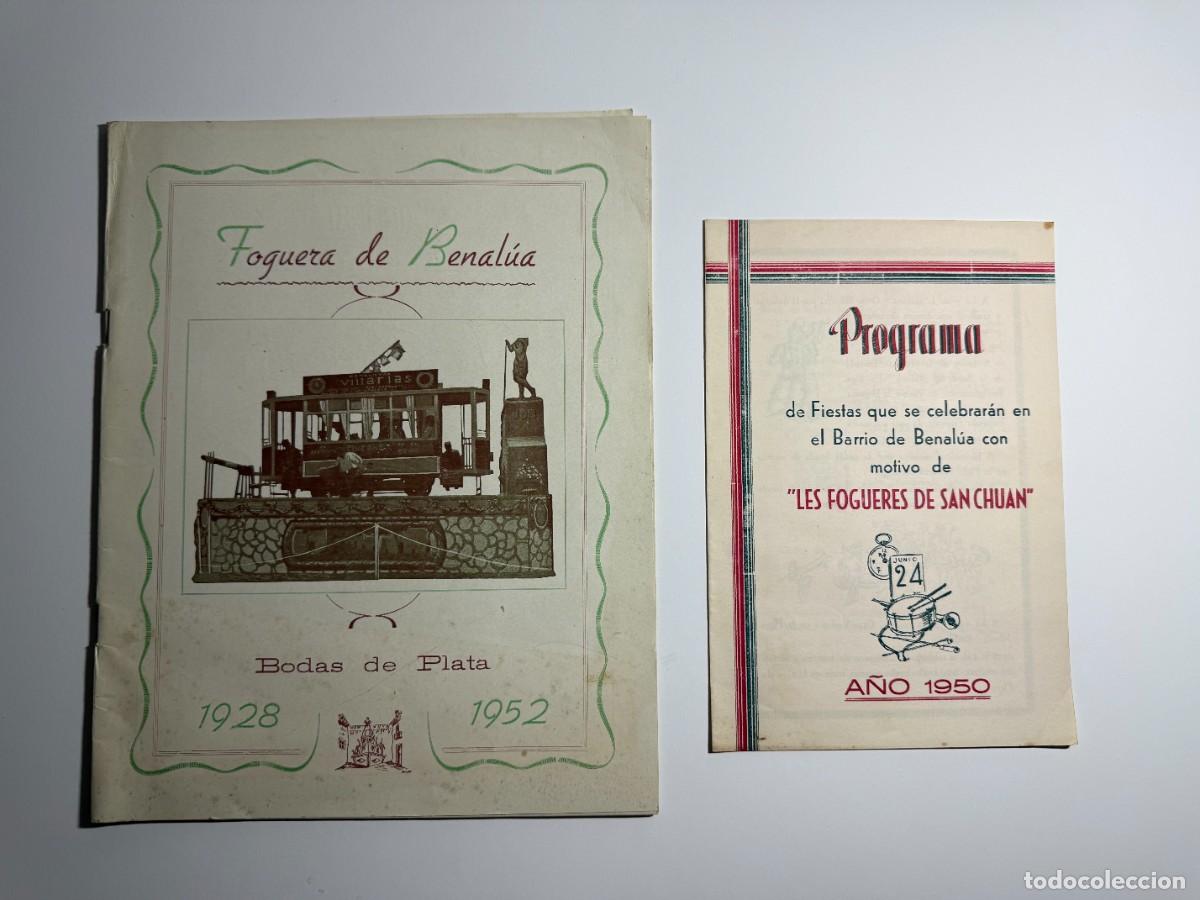 Sammeln von Zeitschriften und Zeitungen: Libret Foguera de Benalua de San JUAN, Bodas Plata 1928 - 1952 HISTORIA FIESTAS ALICANTE, 27x21 cm.