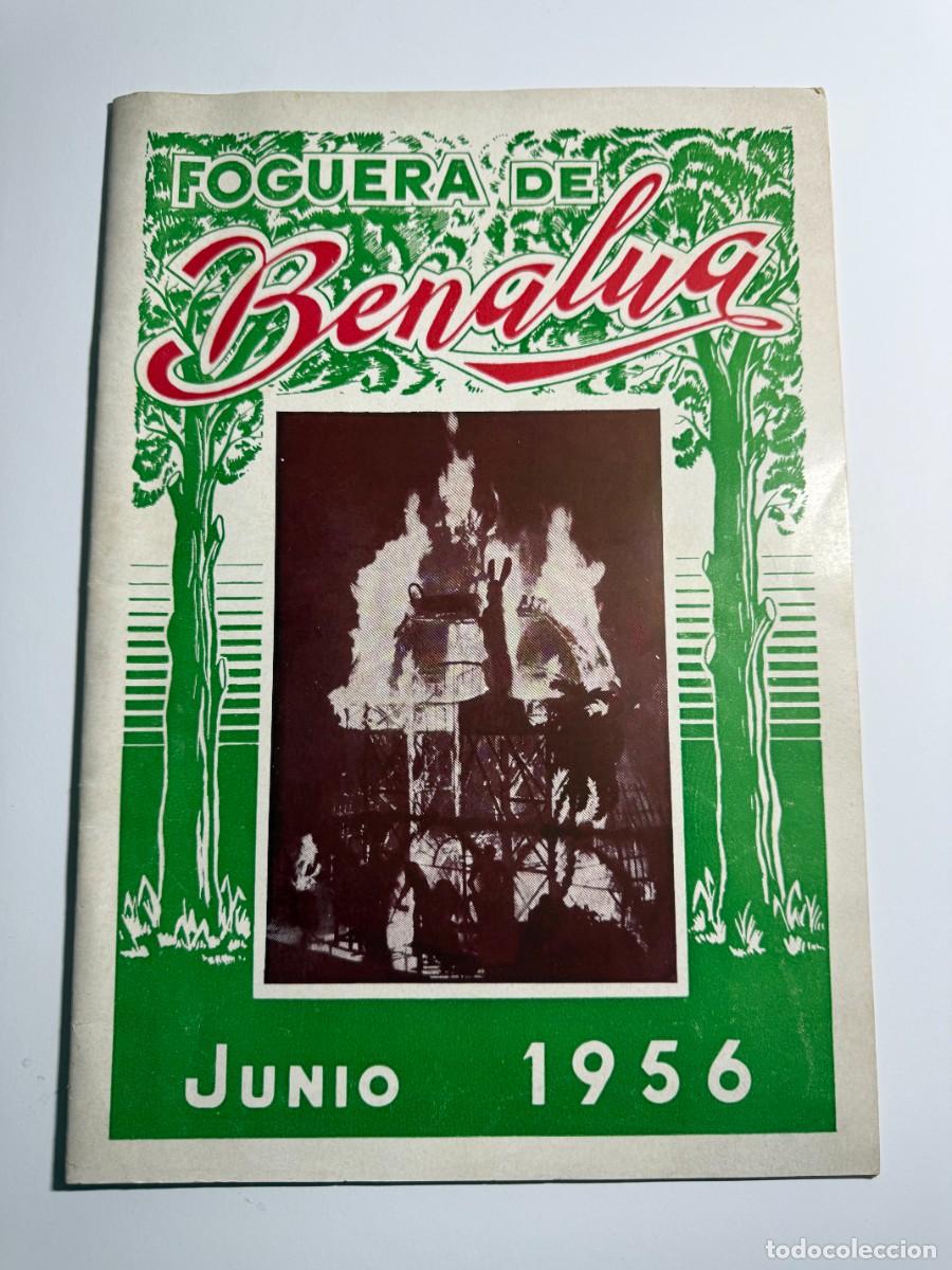 Sammeln von Zeitschriften und Zeitungen: LLibret Foguera Benalua Hogueras de San Juan 1956 HISTORIA FIESTAS ALICANTE, 31x21 cm.
