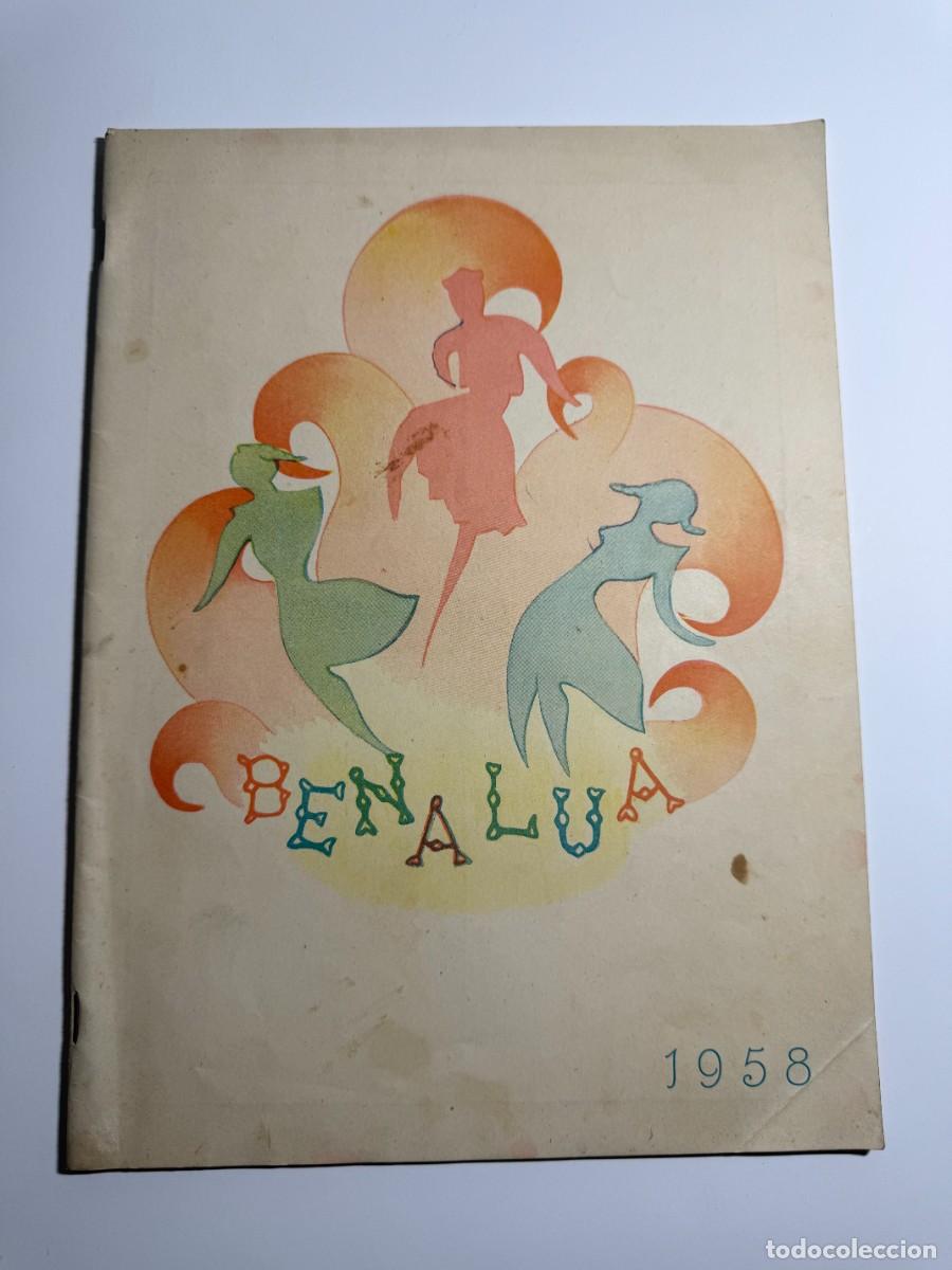 Sammeln von Zeitschriften und Zeitungen: LLibret Foguera Benalua Hogueras de San Juan 1958 GASTON CASTELLO HISTORIA ALICANTE, 28x20 cm.