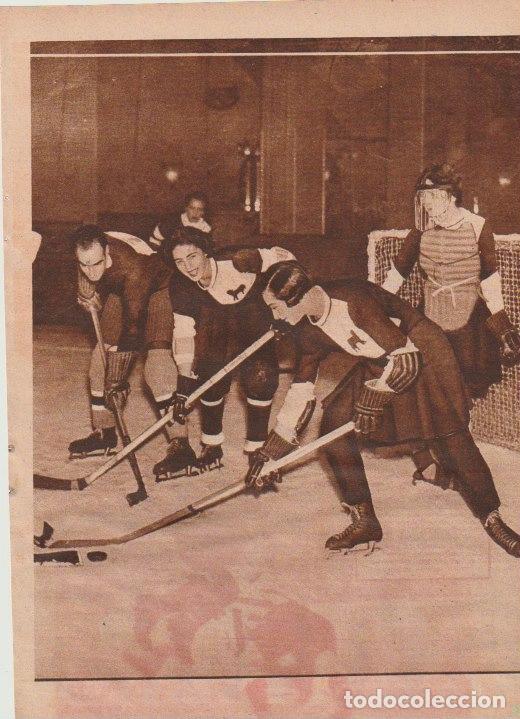 Coleccionismo de Revistas y Peri&oacute;dicos: Hockey: equipo femenino contra masculino; rugby univeristario: Edimburgo y Richmond -1933