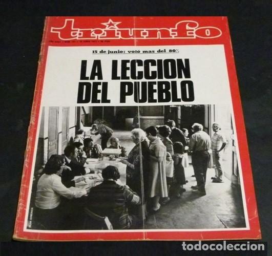 Collectionnisme de Revues et Journaux: [REVISTA TRIUNFO]. N&ordm; 751. A&Ntilde;O 1977. LA LECCION DEL PUEBLO.
