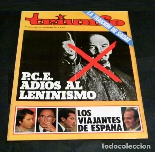 Collectionnisme de Revues et Journaux: [REVISTA TRIUNFO]. N&ordm; 774. A&Ntilde;O 1977. PARTIDO COMUNISTA ESPA&Ntilde;OL. ADIOS AL LENINISMO.