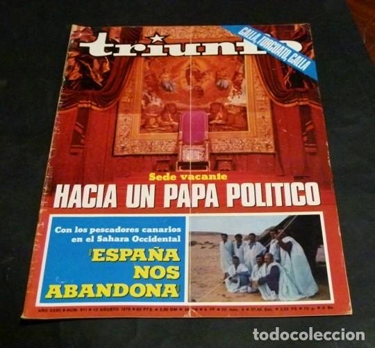 Collezionismo di Riviste e Giornali: [REVISTA TRIUNFO]. N&ordm; 811. A&Ntilde;O 1978. PESCADORES DE CANARIAS EN EL SAHARA ORIENTAL.