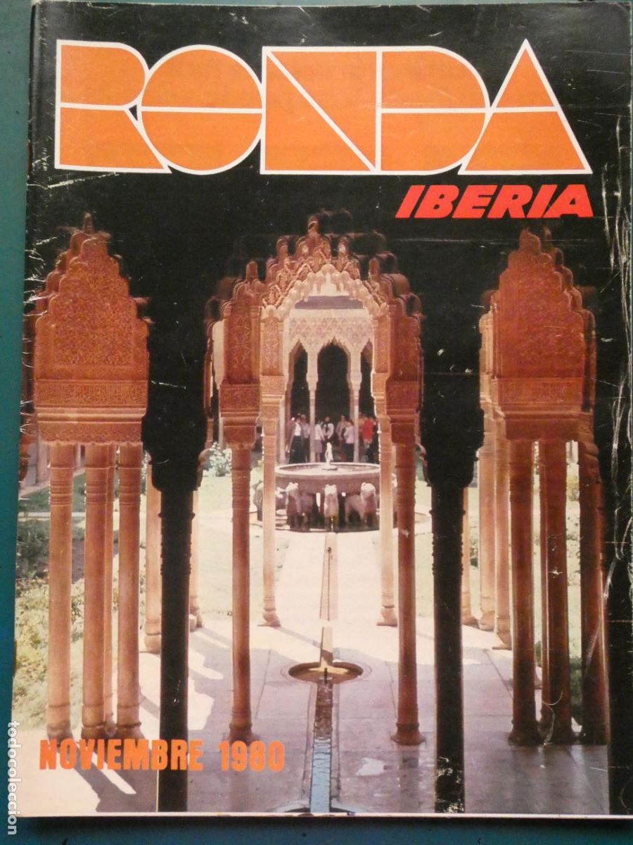 Coleccionismo de Revistas y Peri&oacute;dicos: REVISTA DE AVIONES AEROL&Iacute;NEAS RONDA IBERIA NOVIEMBRE 1980 GRANADA ALHAMBRA KENIA F1 URI GELLER 170GR