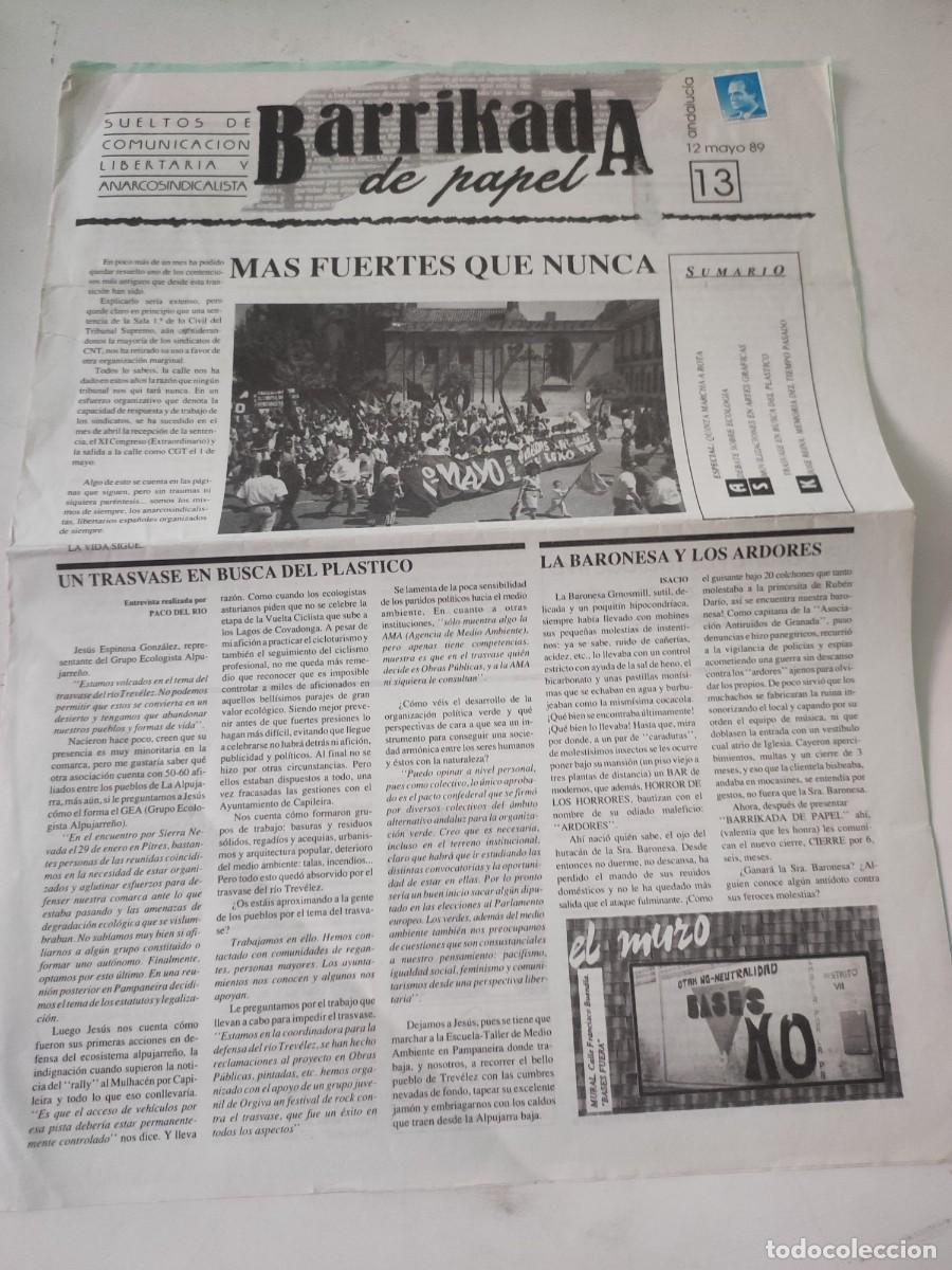 Collectionnisme de Revues et Journaux: Peri&oacute;dico Barrikada de papel. N&uacute;mero 13