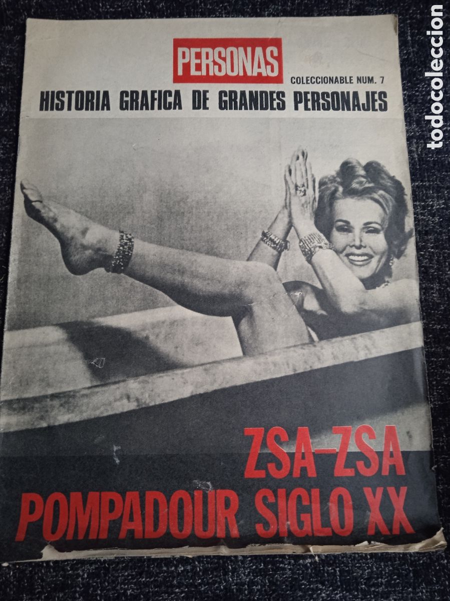 Colecionismo de Revistas e Jornais: PERSONAS COLECCIONABLE N&ordm; 7 , ZSA-ASA POMPADOUR SIGLO XX,
