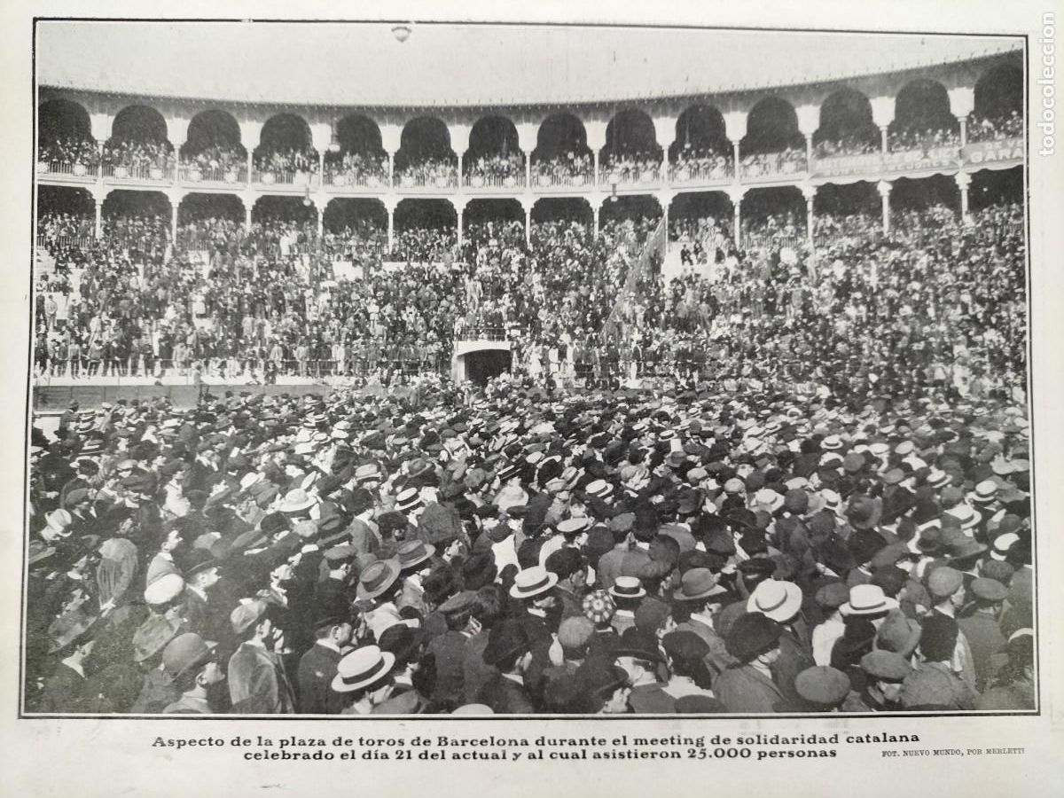 Sammeln von Zeitschriften und Zeitungen: MEETING SOLIDARIDAD CATALANA TOROS ARENAS BARCELONA ROCA Y ROCA LENGUA CATALANA CONGRESO 1906