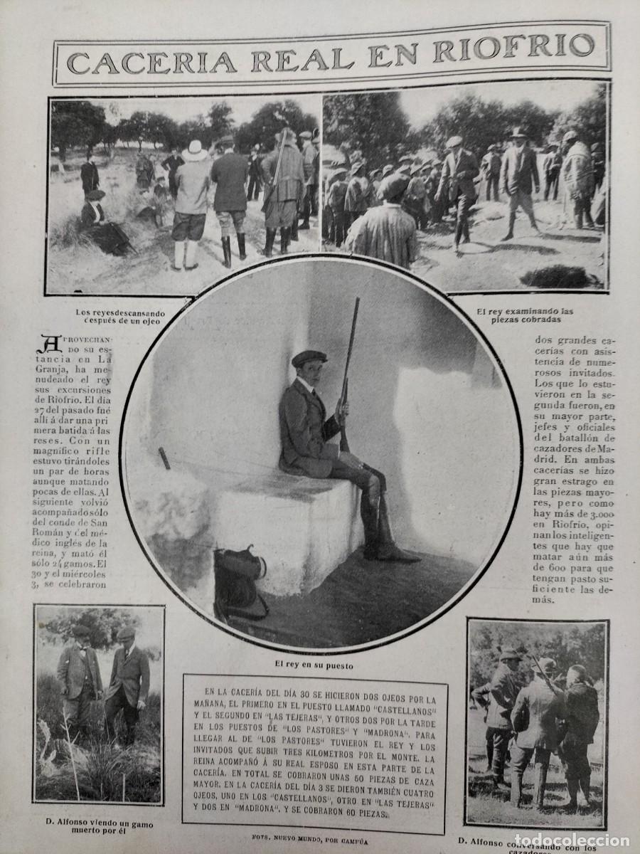 Coleccionismo de revistas y peri&oacute;dicos: ALFONSO XIII CACERIA EN RIOFRIO VISITA AL OBISPO DE TUY VALERIANO MENENDEZ POUSA SOBREIRAS 1906 1906