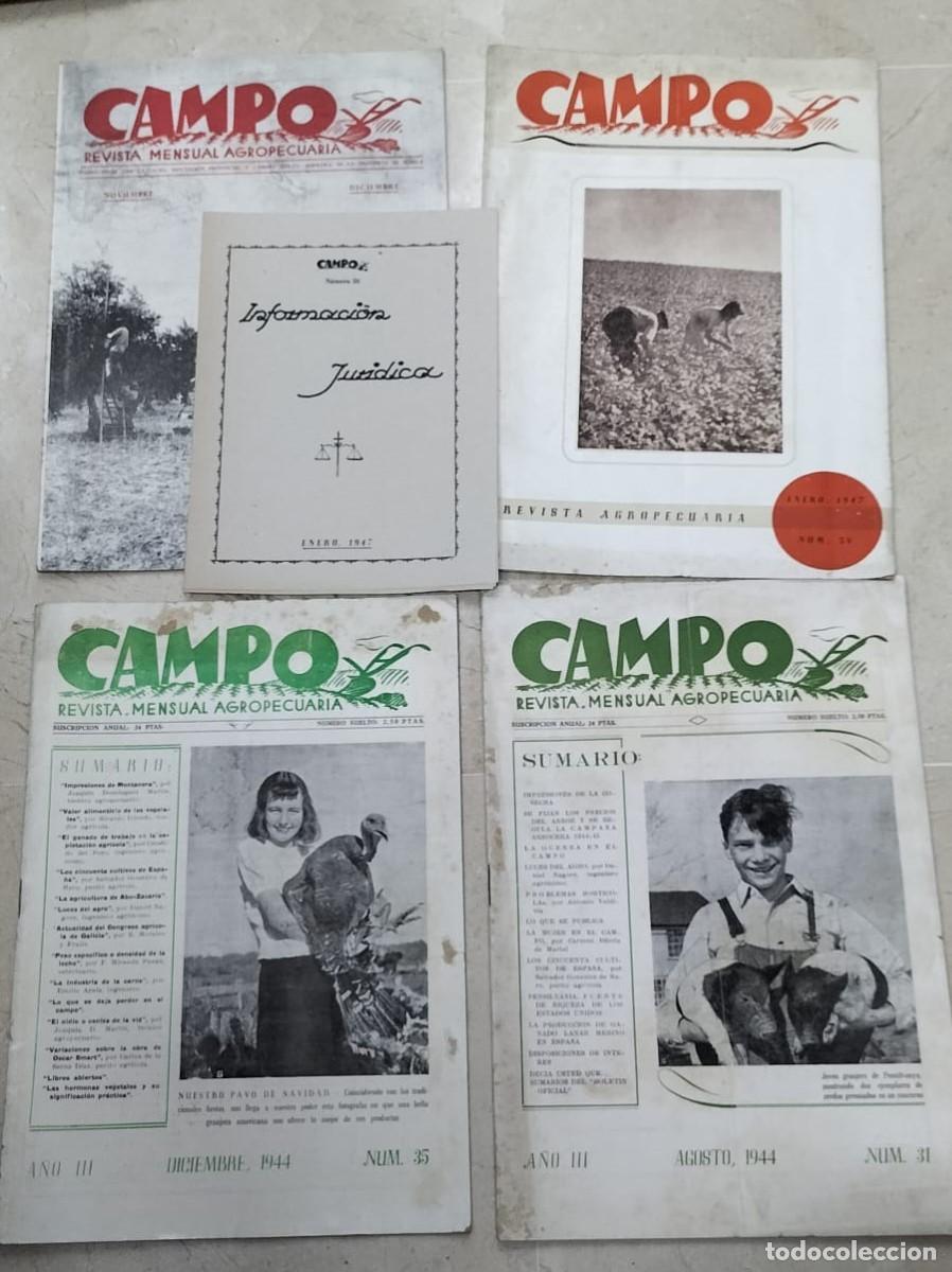Coleccionismo de revistas y peri&oacute;dicos: Lote 4 revistas Campo - Revista Agropecuaria - 1944 - 1947
