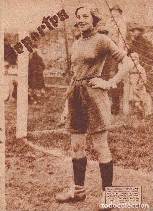 Coleccionismo de revistas y peri&oacute;dicos: * DEPORTES * F&uacute;tbol femenino; Betis y Arenas; Athletic de Bilbao, Madrid, Espa&ntilde;ol - 1933