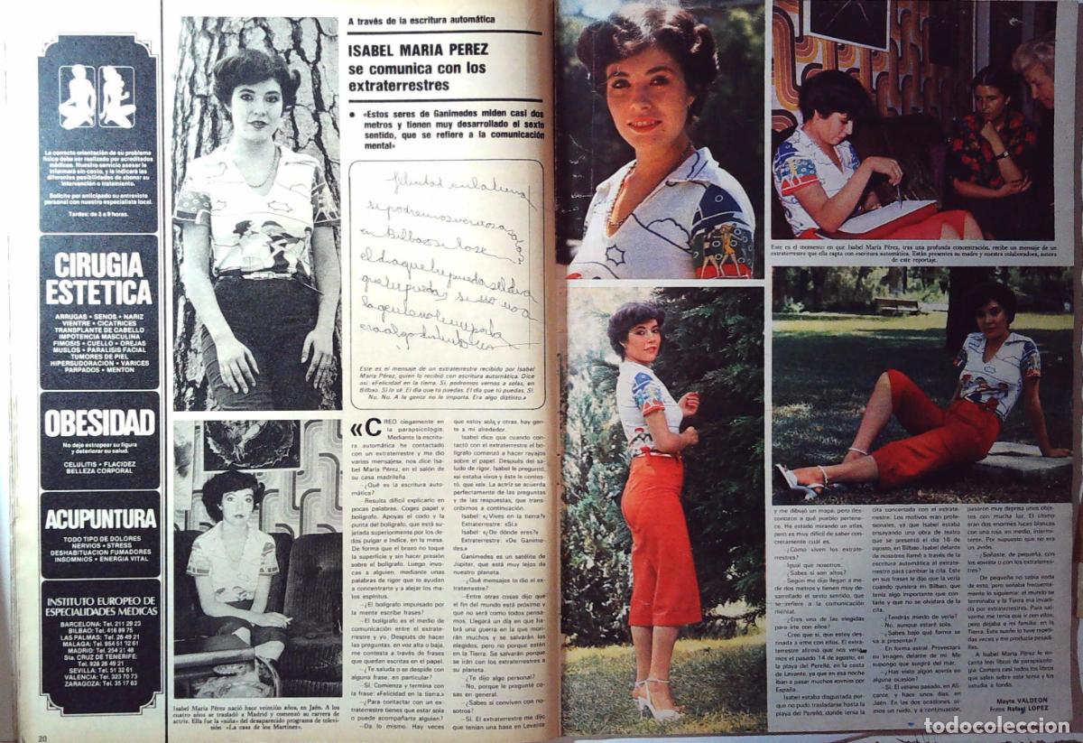 Coleccionismo de revistas y peri&oacute;dicos: IsABEL MARIA PEREZ Y LOS EXTRATERRESTRES UFO OVNIS