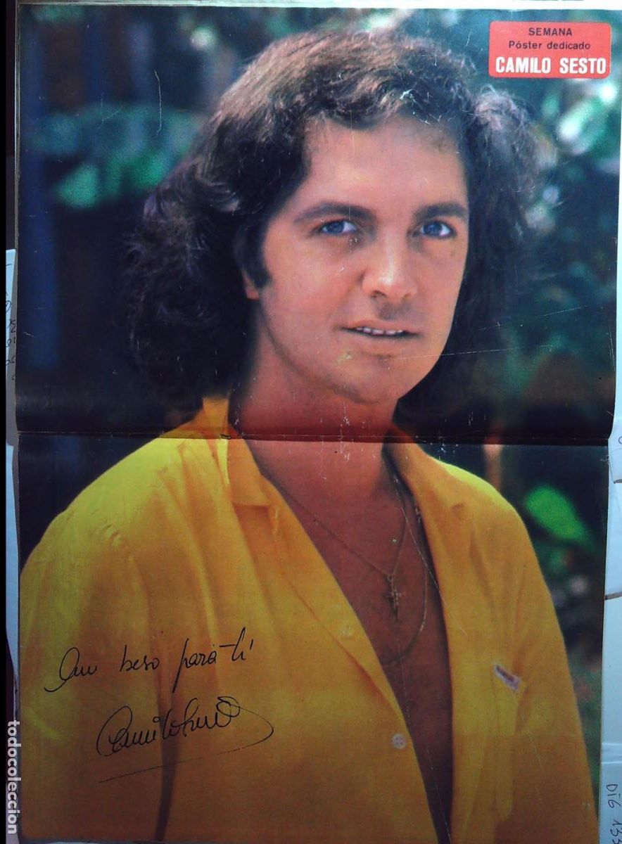 Coleccionismo de Revistas y Peri&oacute;dicos: POSTER CAMILO SESTO DEDICADO A SEMANA