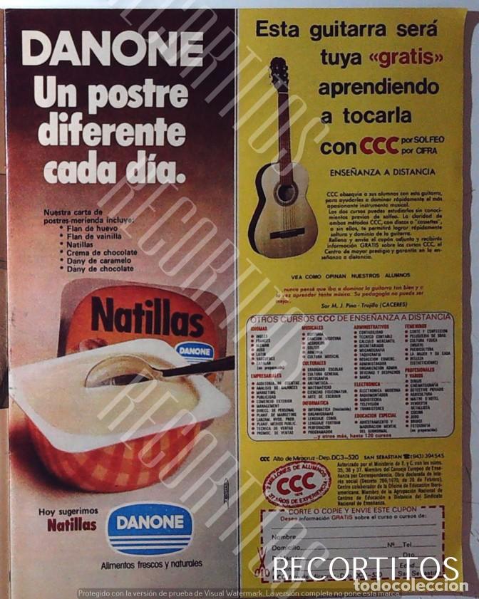 Coleccionismo de Revistas y Peri&oacute;dicos: NATILLAS DANONE ANUINCIO PUBLICIDAD