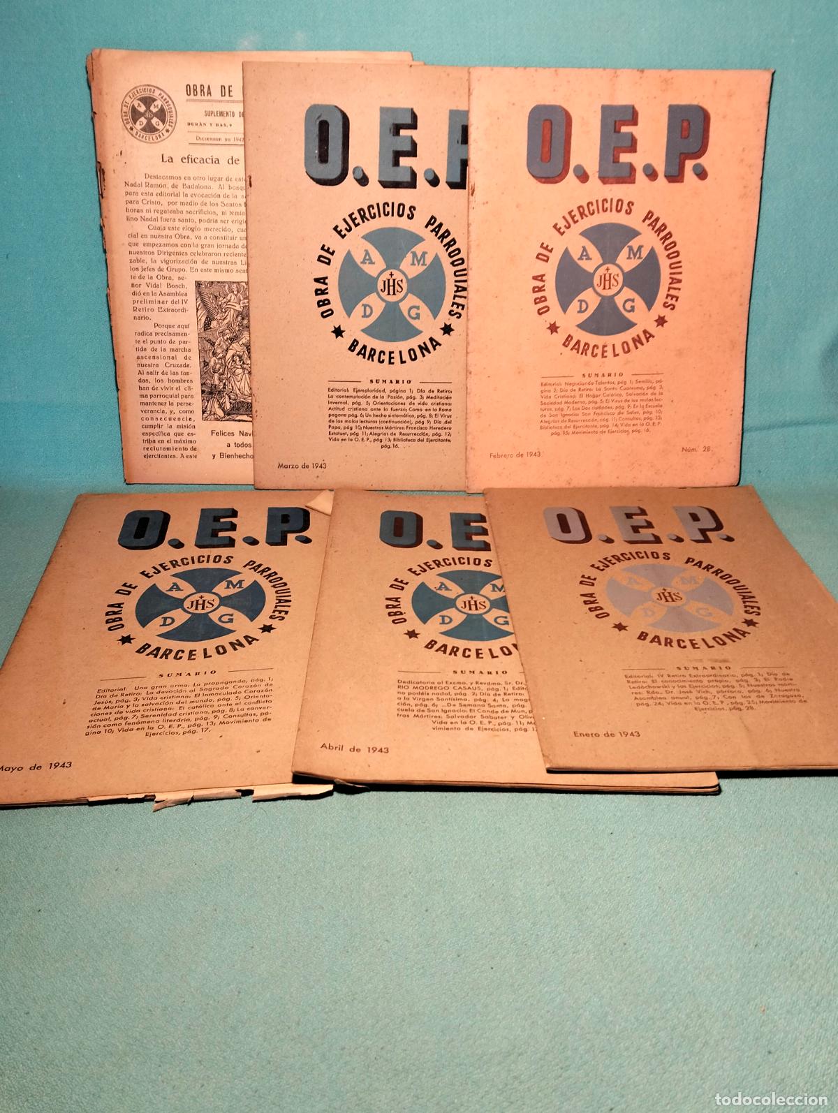 Colecionismo de Revistas e Jornais: Lote de revistas libritos O.E.P obra de ejercicios parroquiales Barcelona a&ntilde;os 40 1943