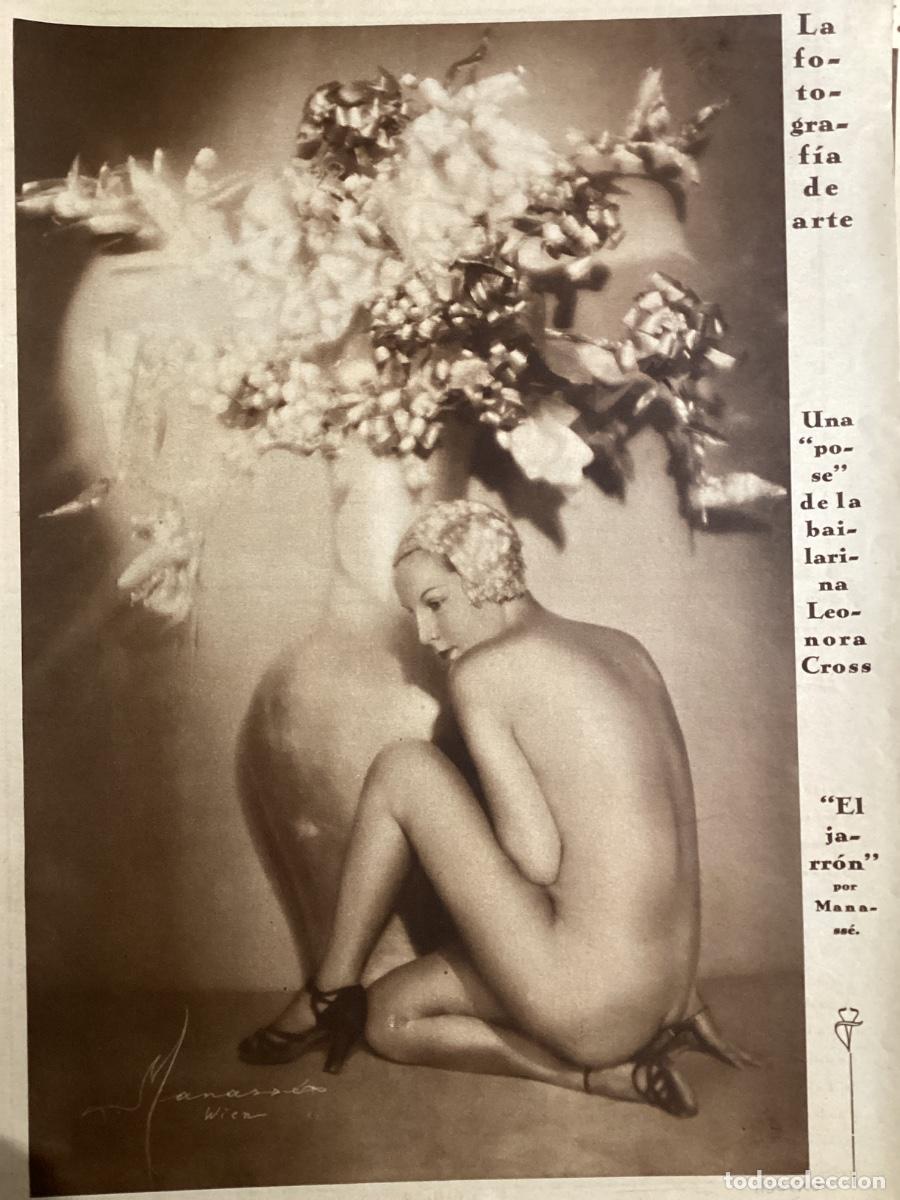 Collezionismo di Riviste e Giornali: FOTOGRAFIA MANASSE 1933 LEONORA CROSS, EL JARR&Oacute;N HOJA REVISTA