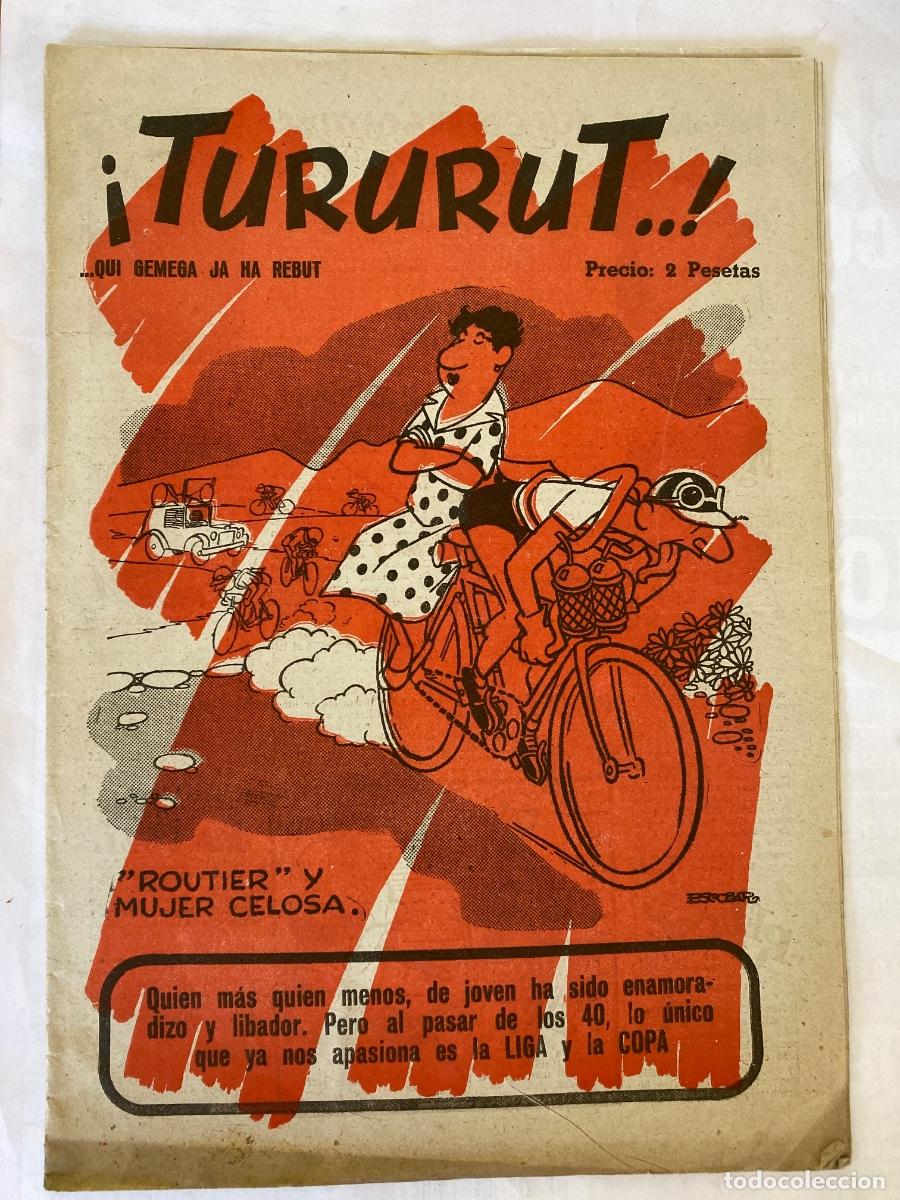 Coleccionismo de Revistas y Peri&oacute;dicos: TURURUT SEMANARIO HUMORISTICO DE ACTUALIDAD. NUM 31 SEPTIEMBRE 1953. ESCOBAR, MUNTA&Ntilde;OLA