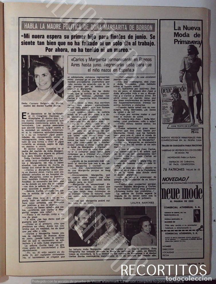 Sammeln von Zeitschriften und Zeitungen: CARMEN DELGADO DE ZURITA LA INFANTA MARGARITA