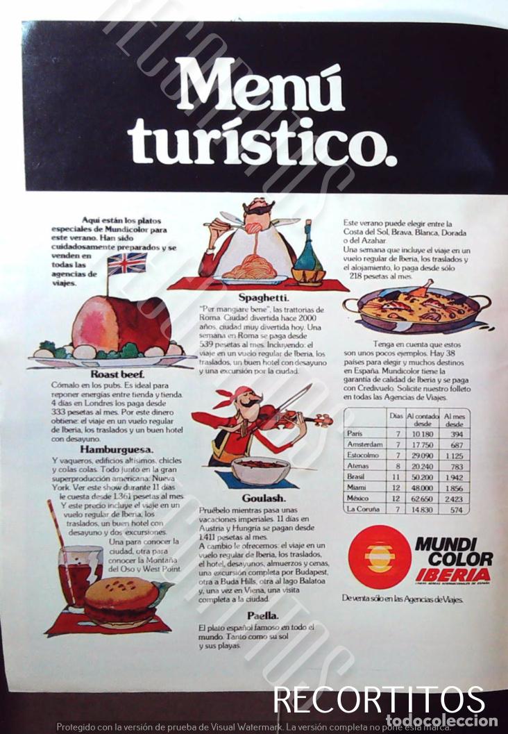Sammeln von Zeitschriften und Zeitungen: MUNDI COLOR IBERIA ANUNCIO PUBLICIDAD