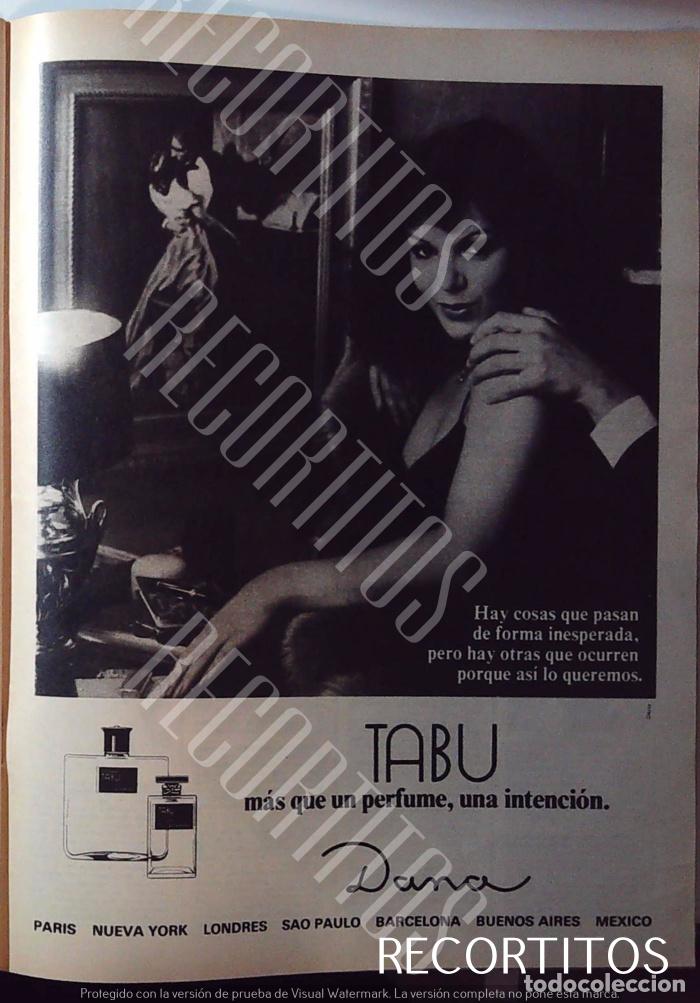 Colecionismo de Revistas e Jornais: TABU PERFUME DANA ANUNCIO PUBLICIDAD
