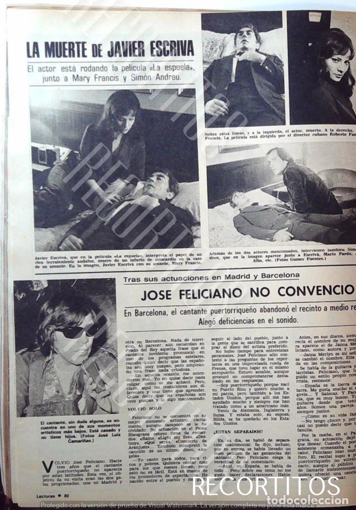 Coleccionismo de Revistas y Peri&oacute;dicos: JAVIER ESCRIVA MARIO PARDO MARY FRANCIS JOSE FELICIANO