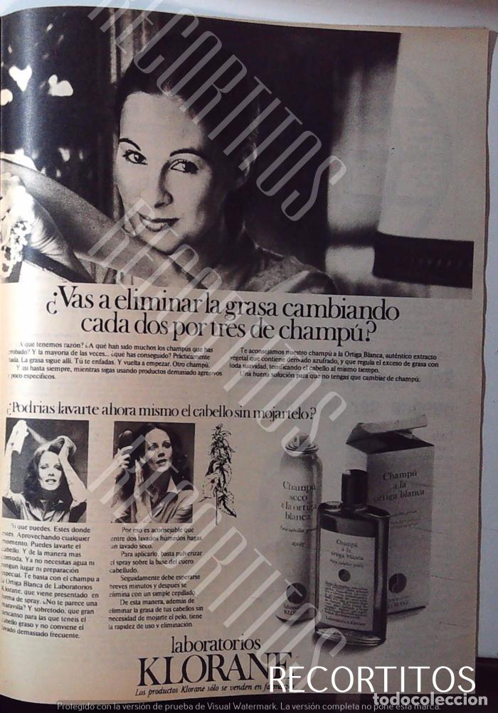 Coleccionismo de Revistas y Peri&oacute;dicos: KLORANE LABORATORIOS ANUNCIO PUBLICIDAD