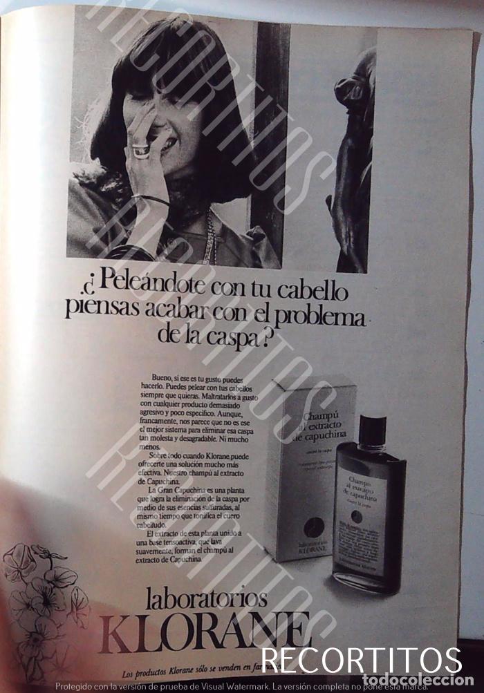 Coleccionismo de Revistas y Peri&oacute;dicos: KLORANE LABORATORIOS ANUNCIO PUBLICIDAD