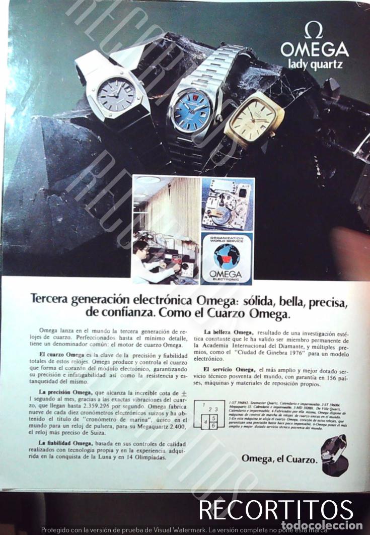 Sammeln von Zeitschriften und Zeitungen: OMEGA LADY QUARTZ ANUNCIO PUBLICIDAD RELOJ
