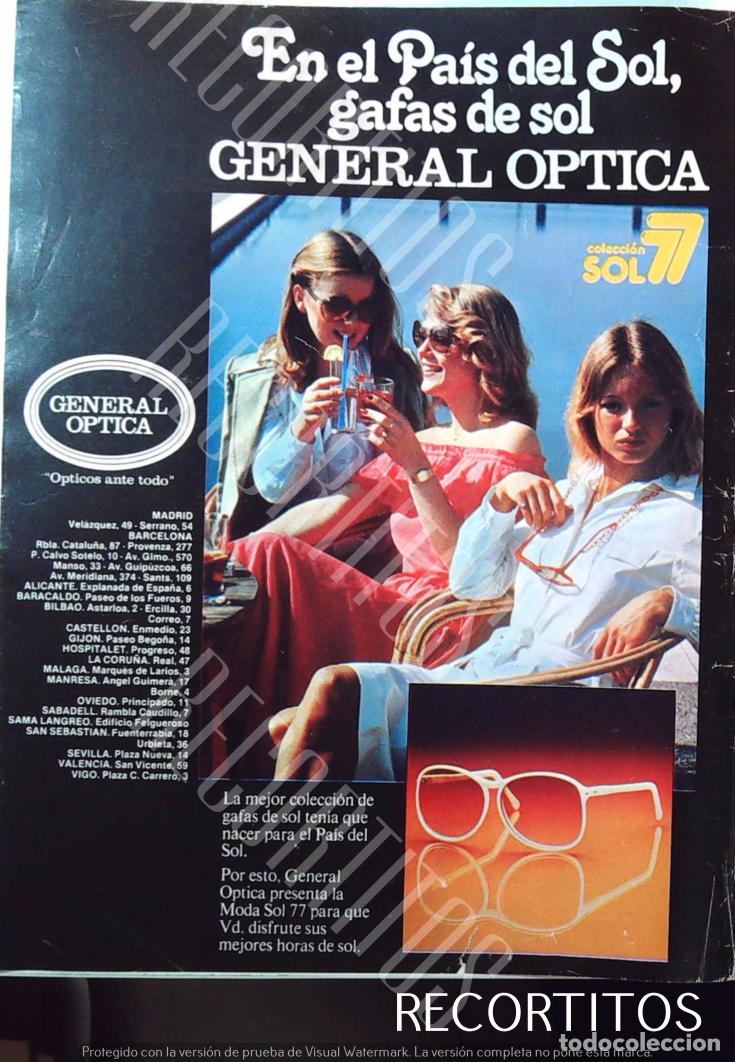 Sammeln von Zeitschriften und Zeitungen: general optica anuncio publicidad