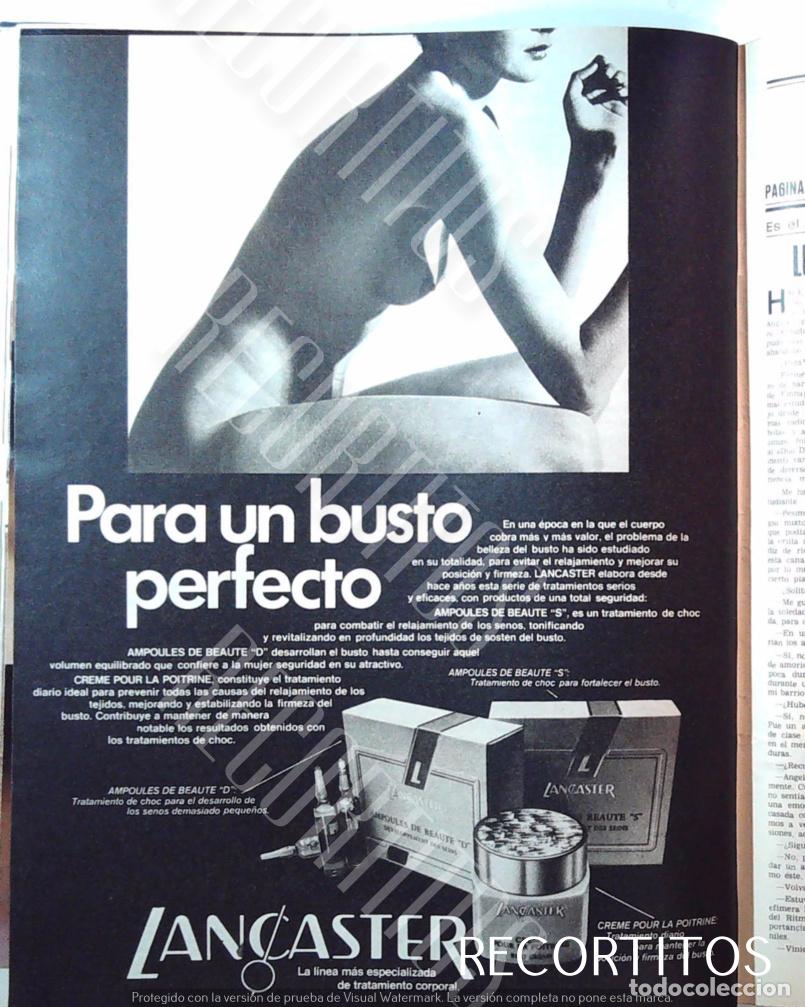 Collezionismo di Riviste e Giornali: LANCASTER BUSTO PERFECTO PUBLICIDAD