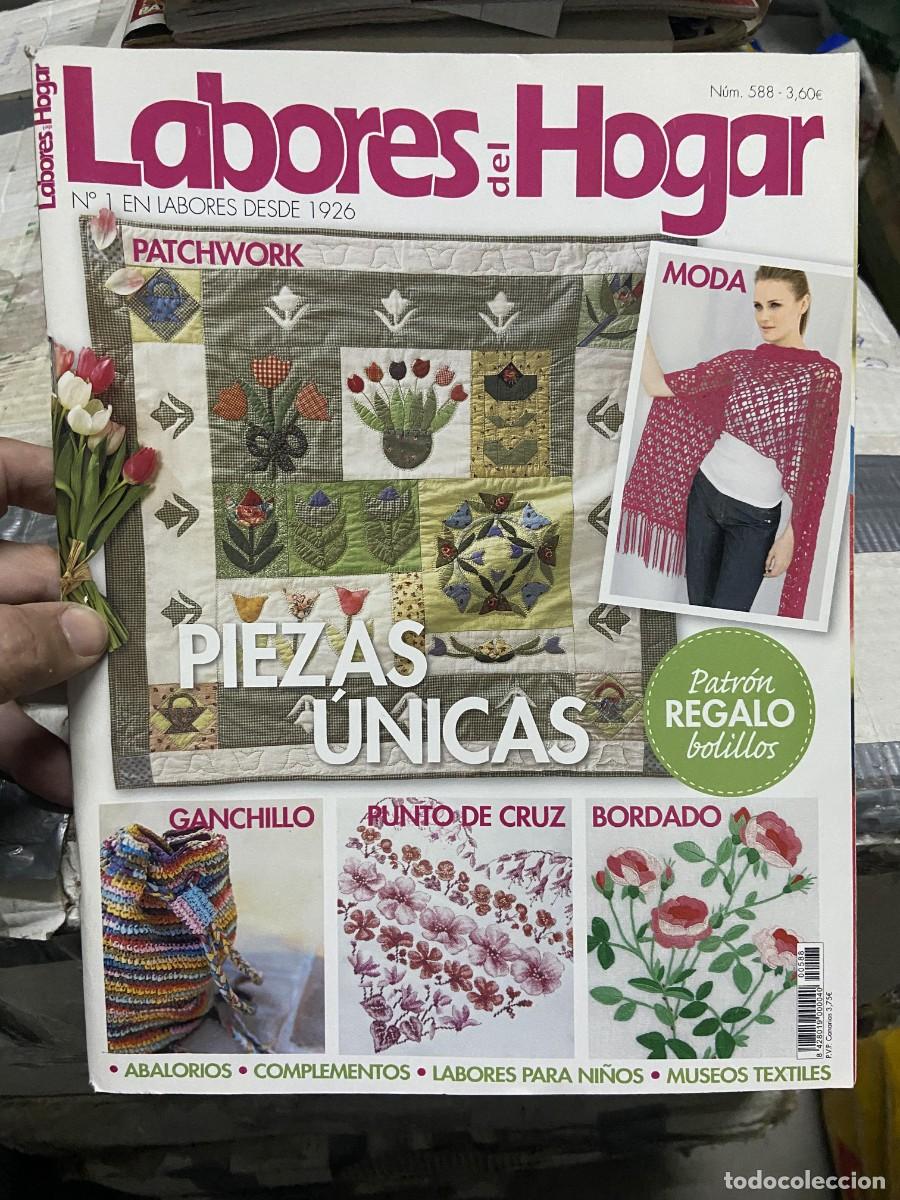 Coleccionismo de Revistas y Peri&oacute;dicos: REVISTA LABORES DEL HOGAR # 588 PIEZAS UNICAS GANCHILLO PUNTO DE CRUZ BORDADO PATCHWORK