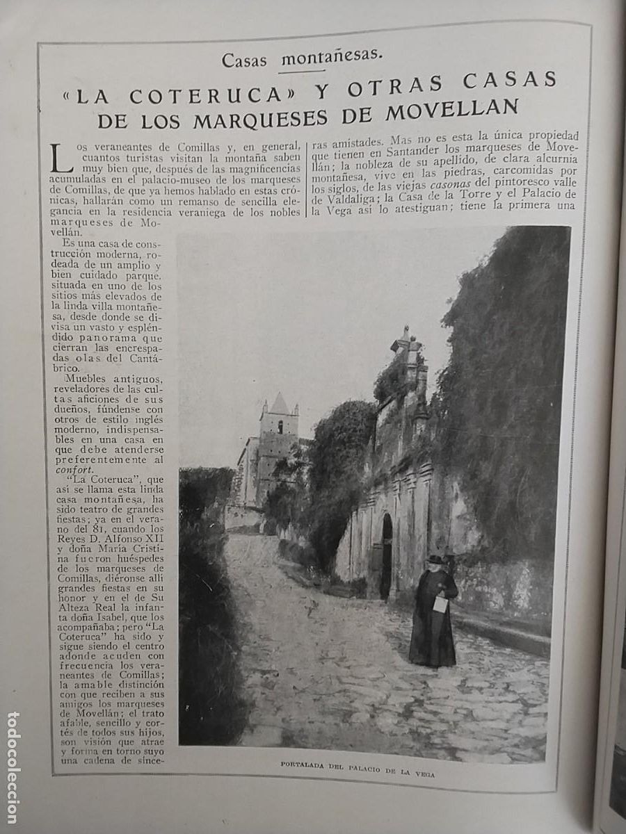 Collection Magazines and Newspapers: LA COTERUCA Y OTRAS CASAS DE LOS MARQUESES DE MOVELLAN CASAS MONTA&Ntilde;ESAS REVISTA A&Ntilde;O 1924