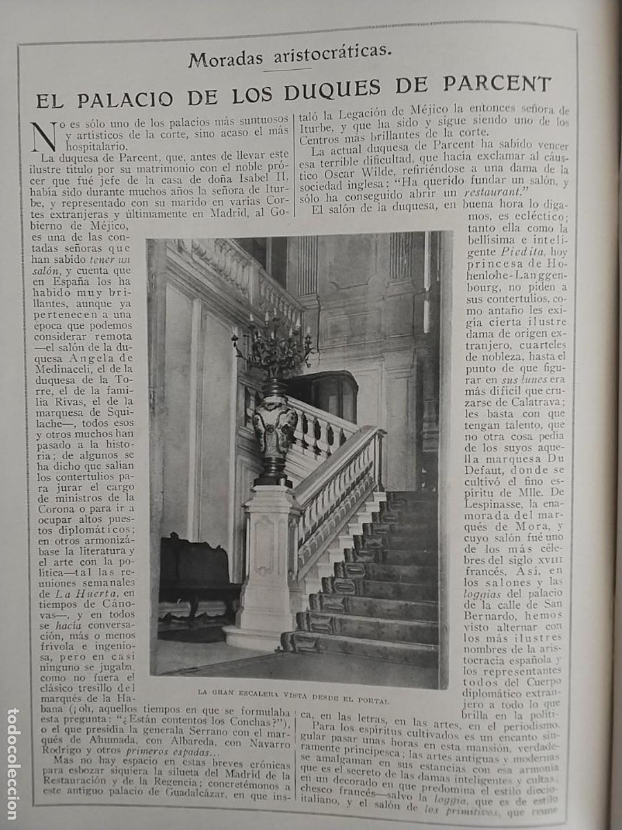 Sammeln von Zeitschriften und Zeitungen: EL PALACIO DE LOS DUQUES DE PARCENT REVISTA A&Ntilde;O 1924