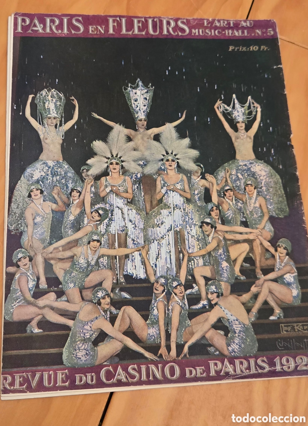 Sammeln von Zeitschriften und Zeitungen: Music Hall Revista Paris Fleurs,a&ntilde;o 1926 con desnudos de la &eacute;poca.