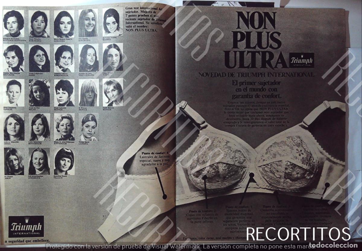 Collezionismo di Riviste e Giornali: TRIUMPH INTERNATIONAL lenceria ANUNCIO PUBLICIDAD NON PLUS ULTRA