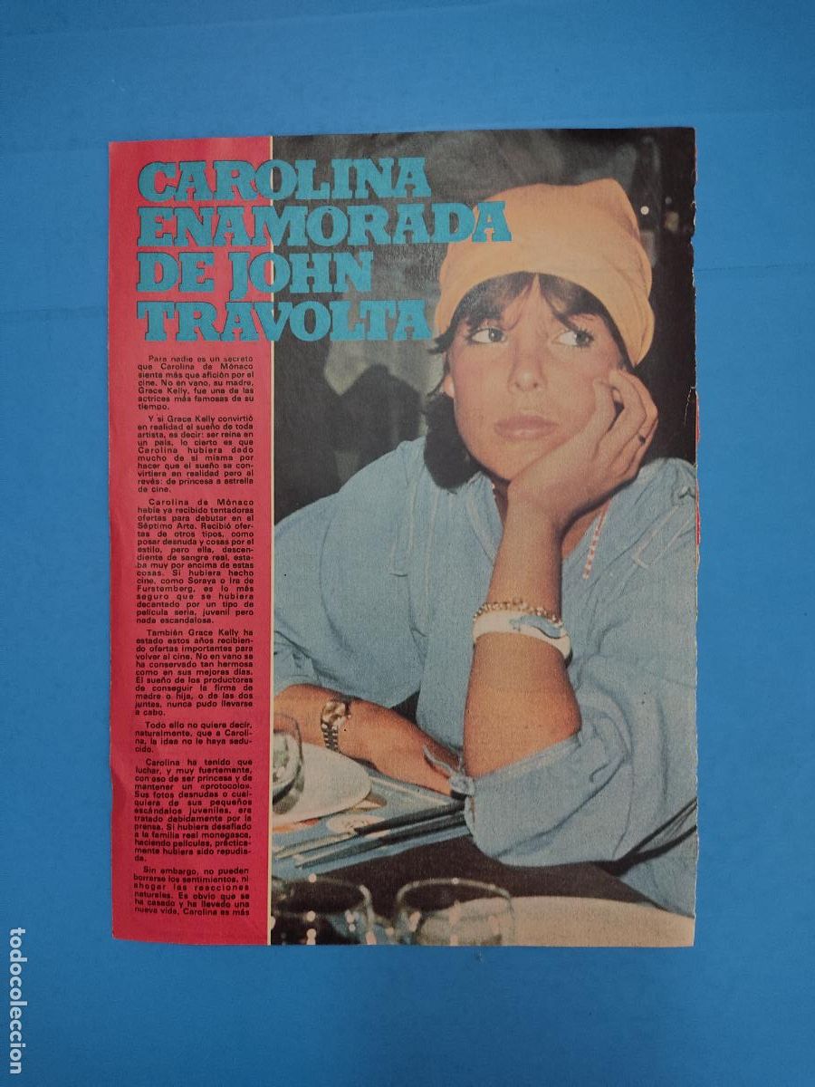 Sammeln von Zeitschriften und Zeitungen: RECORTE CLIPPING CAROLINA DE MONACO LETRA Y NO SE A QUE REVISTA PERTENECE
