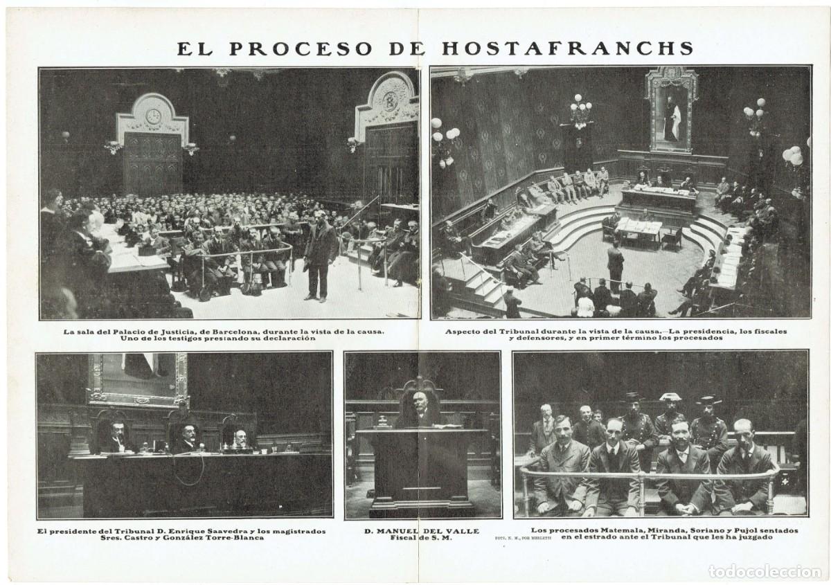 Sammeln von Zeitschriften und Zeitungen: 1909 HOJAS REVISTA BARCELONA PALACIO DE JUSTICIA PROCESO HOSTAFRANCHS MATEMALA SORIANO PUJOL MIRANDA