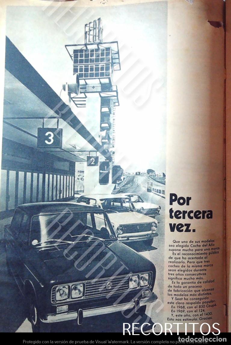 Coleccionismo de revistas y peri&oacute;dicos: SEAT COCHE DEL A&Ntilde;O 1970 ANUNCIO PUBLICIDAD