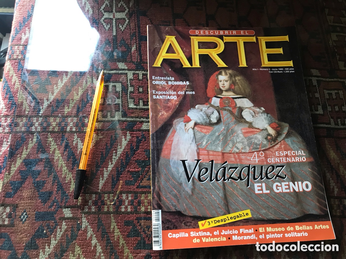 Coleccionismo de Revistas y Peri&oacute;dicos: Vel&aacute;zquez el genio. Descubrir el Arte n&ordm; 4. Desplegable el juicio final capilla sixtina