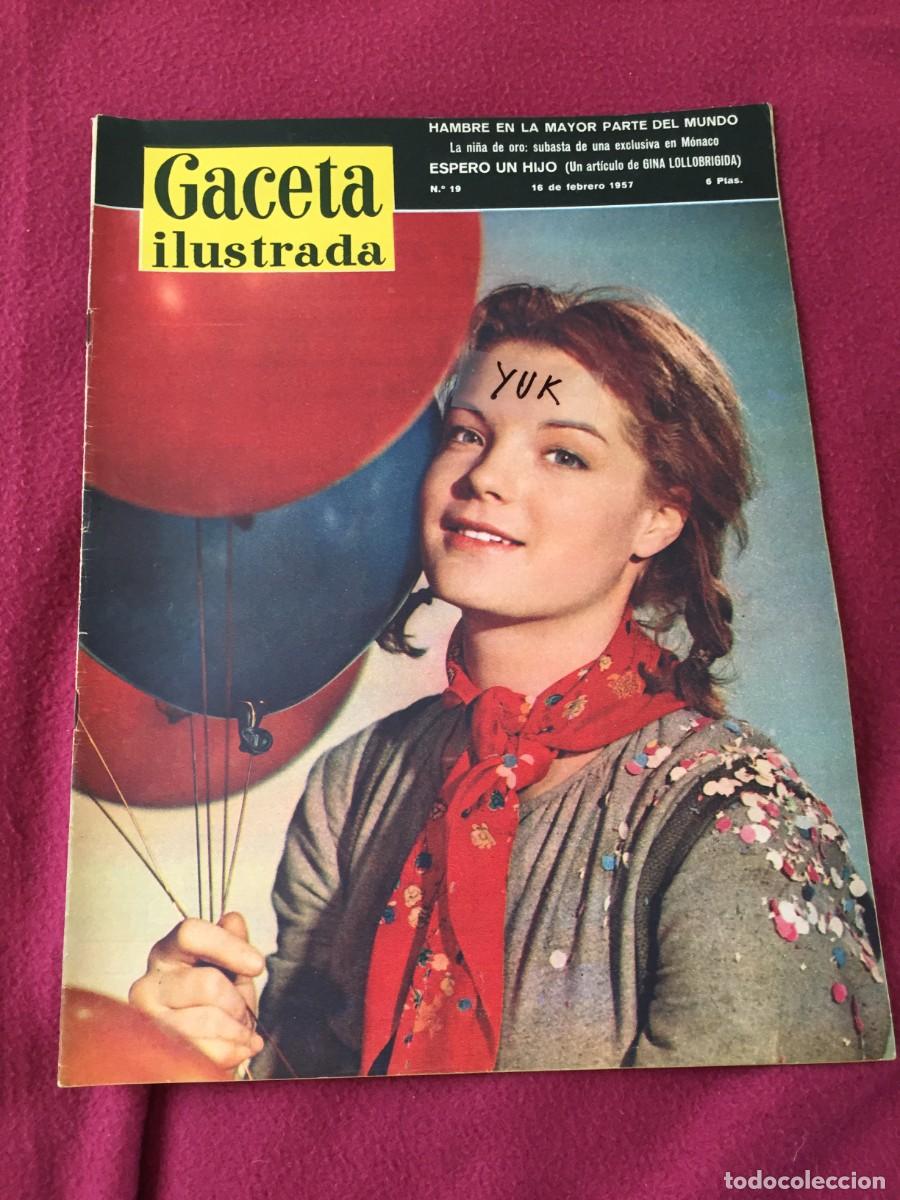 Coleccionismo de Revistas y Peri&oacute;dicos: ROMY SCHNEIDER EN PORTADA - ENRIQUE GRANADOS EN LA REVISTA DE 1957 GACETA ILUSTRADA