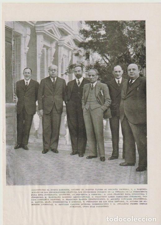 Coleccionismo de Revistas y Peri&oacute;dicos: Aza&ntilde;a y los nuevos ministros: Franchy, Largo Caballero, Casares Quiroga, Prieto, Companys...- 1933
