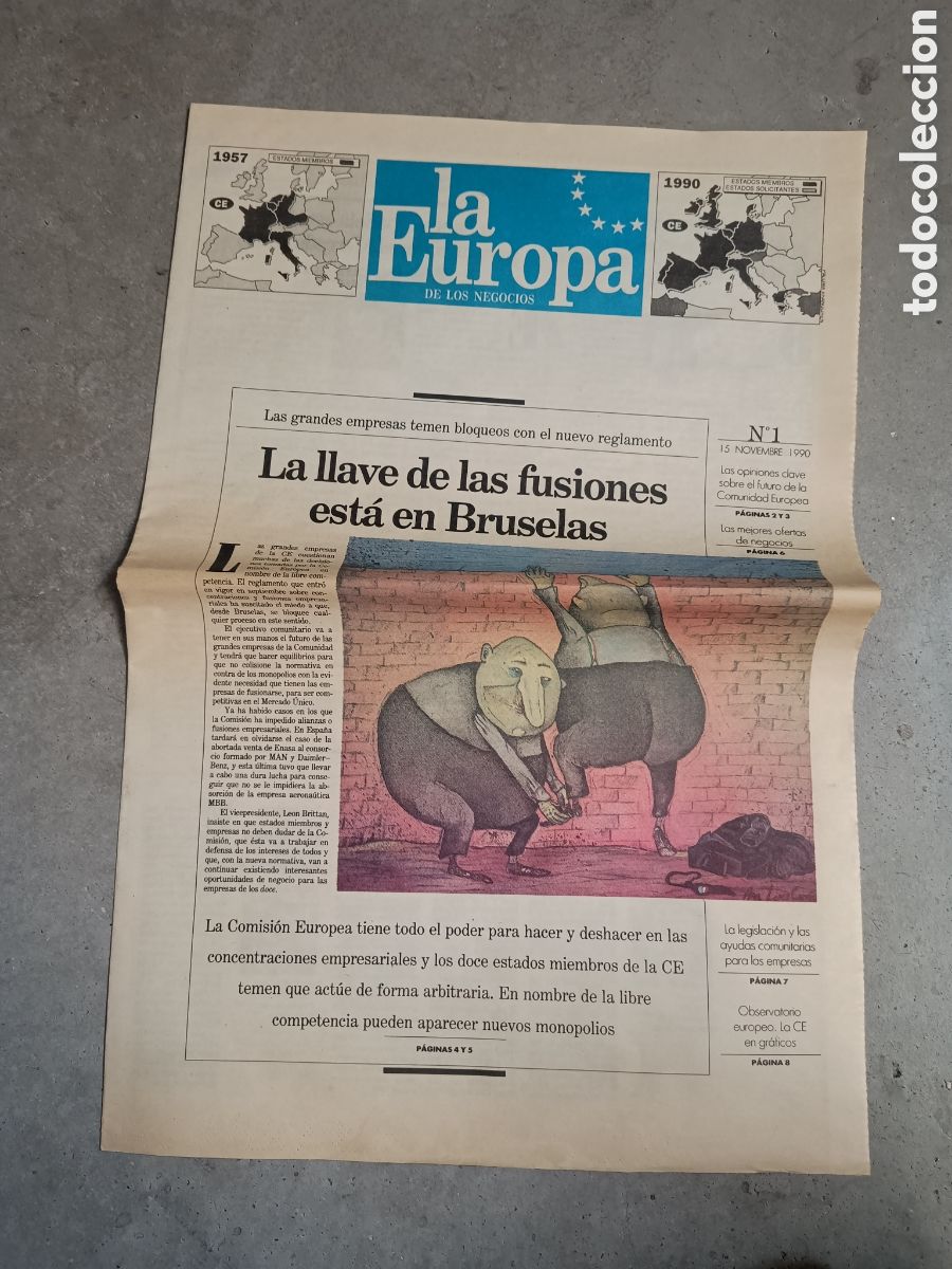 Collection Magazines and Newspapers: PRIMER N&Uacute;MERO N&ordm; 1 - PERIODICO LA EUROPA DE LOS NEGOCIOS