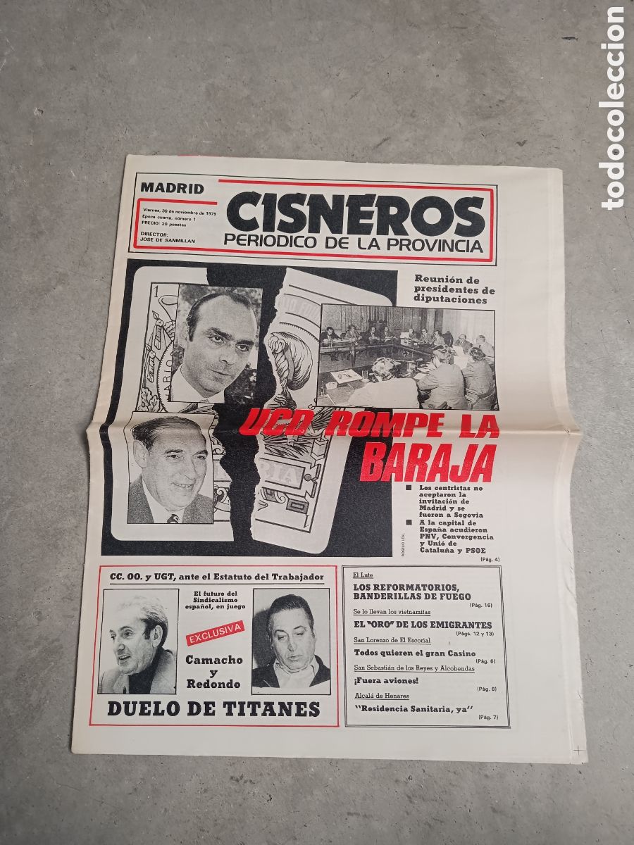 Collection Magazines and Newspapers: N&ordm; 1 - &Eacute;POCA CUARTA - CISNEROS PERI&Oacute;DICO DE LA PROVINCIA - 30 DE NOVIEMBRE DE 1979