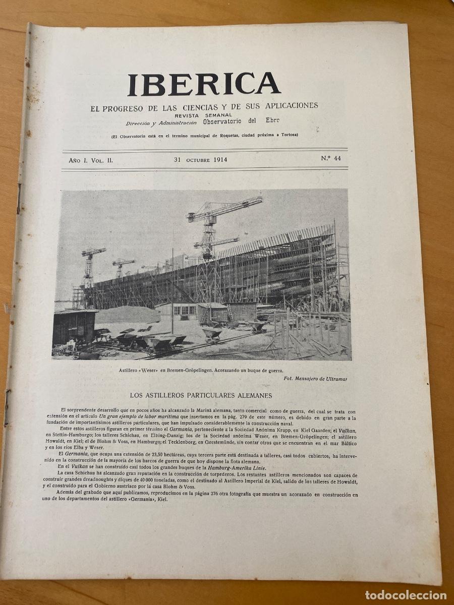 Collection Magazines and Newspapers: IBERICA OCTUBRE 1914 N&ordm; 44 revista semanal ilustrada . PRIMERA PIEDRA GRUPO ESCOLAR ZARAGOZA