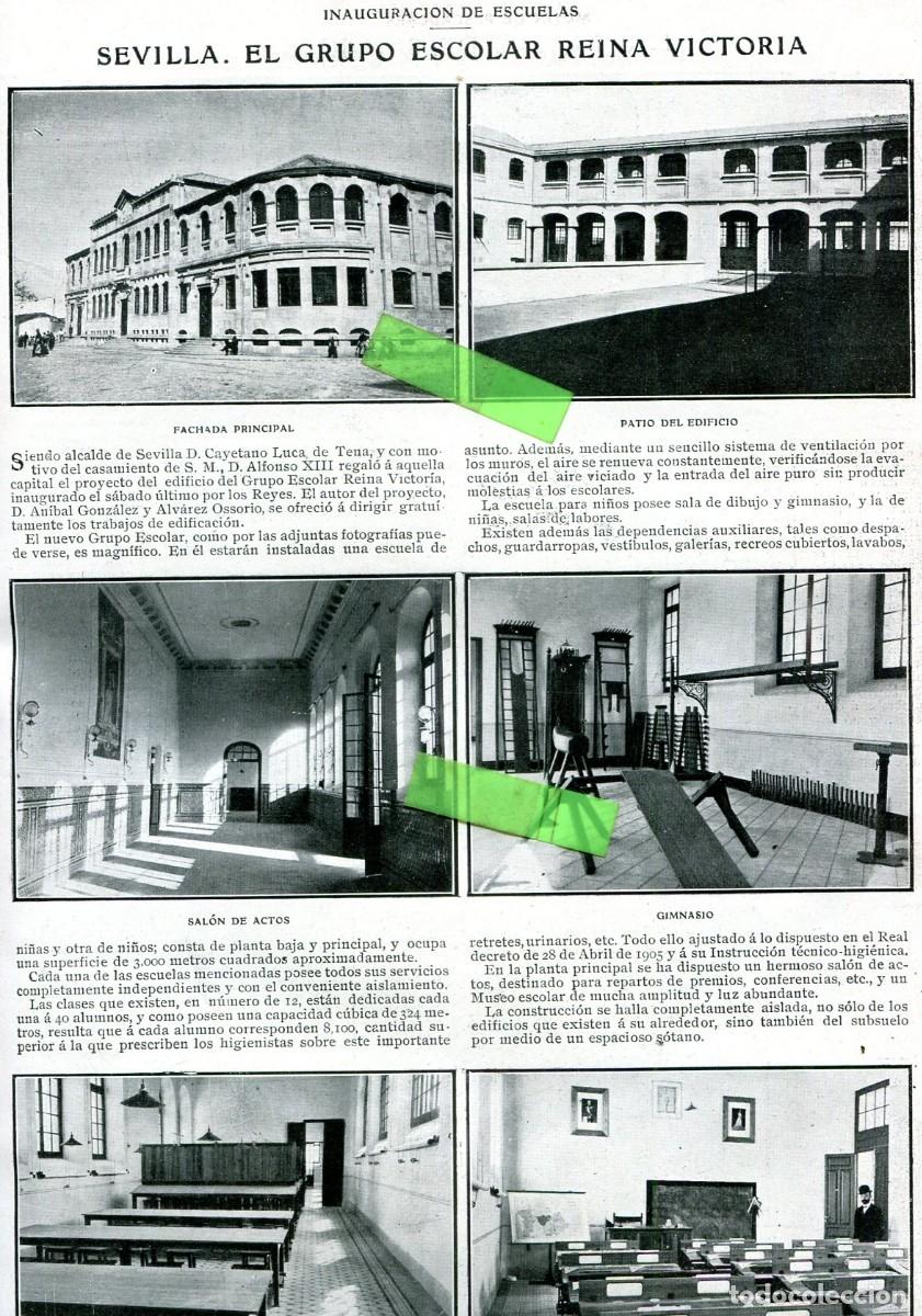 Sammeln von Zeitschriften und Zeitungen: REVISTA A&Ntilde; 1909 GRUPO ESCOLAR REINA VICTORIA SEVILLA ESCUELA FALLAS DE VALENCIA BOMBITA EL QUINTILLO