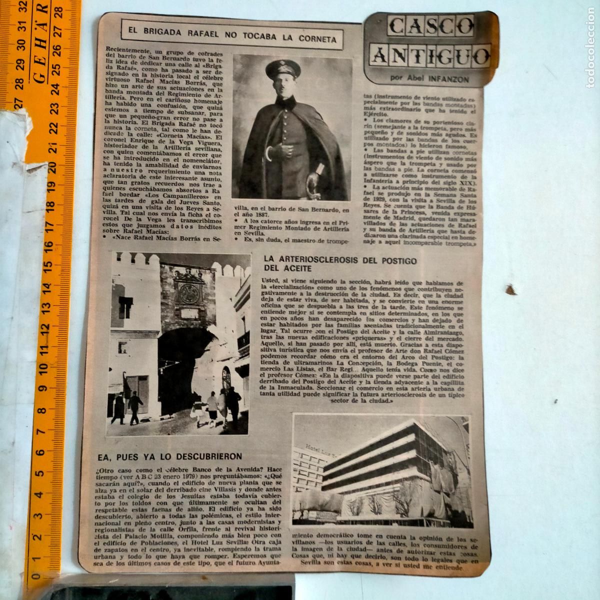 Coleccionismo de revistas y peri&oacute;dicos: NOTICIA SEVILLA CASCO ANTIGUO ANTONIO BURGOS BRIGADA RAFAEL NO TOCABA LA CORNETA - SUPERMAN TRASERA