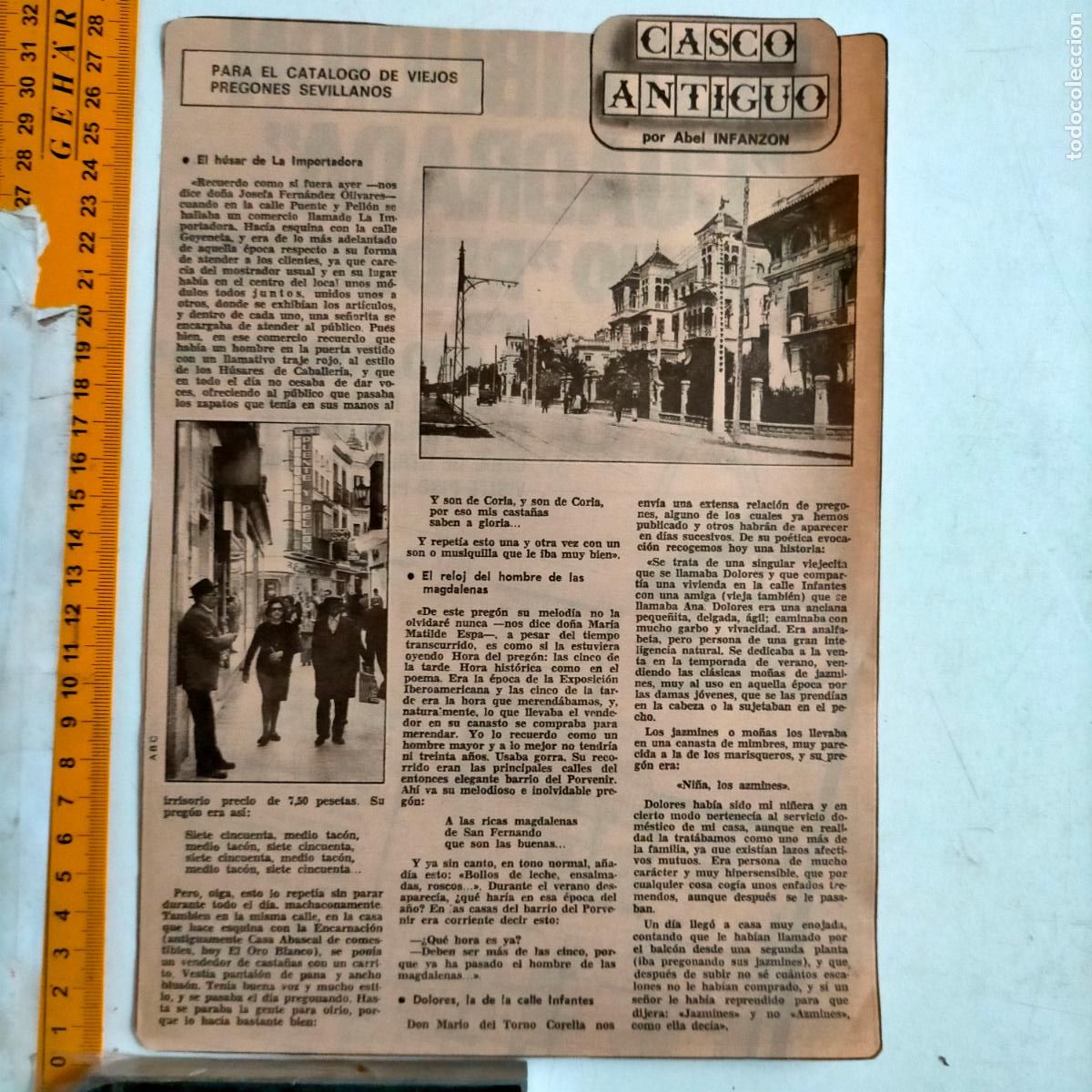 Coleccionismo de Revistas y Peri&oacute;dicos: NOTICIA SEVILLA CASCO ANTIGUO ANTONIO BURGOS - VIEJOS PREGONES DE SEMANA SANTA SEVILLANOS
