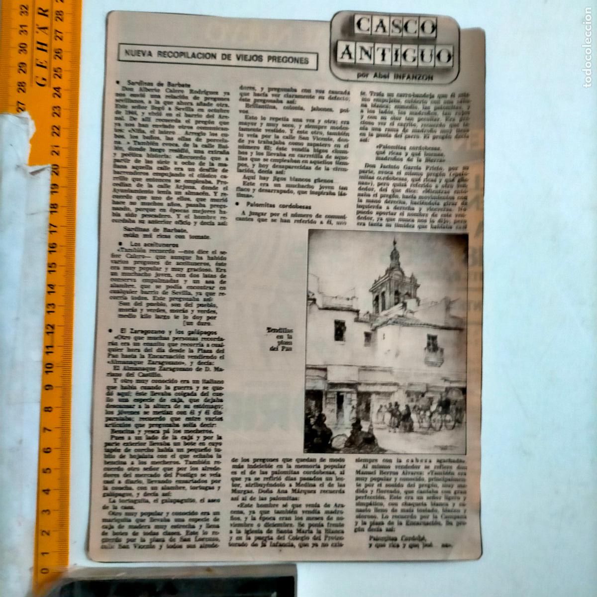 Coleccionismo de Revistas y Peri&oacute;dicos: NOTICIA SEVILLA CASCO ANTIGUO ANTONIO BURGOS - RECOPILACION DE VIEJOS PREGONES DE SEMANA SANTA