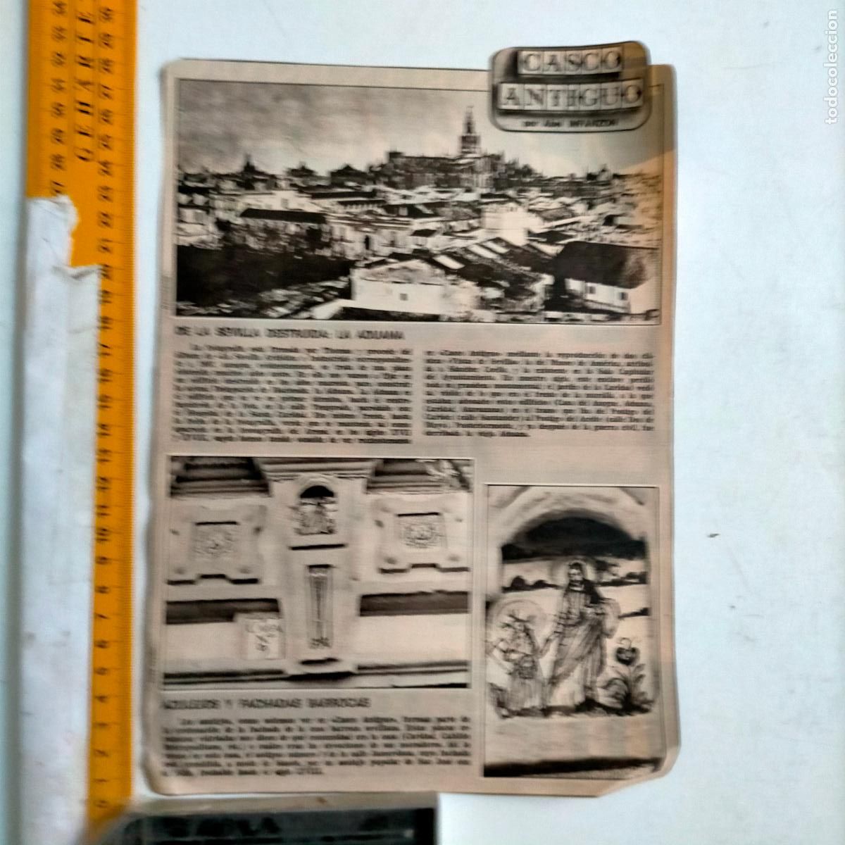 Coleccionismo de Revistas y Peri&oacute;dicos: NOTICIA SEVILLA CASCO ANTIGUO ANTONIO BURGOS - LA ADUANA AZULEJOS FACHADA BARROCA