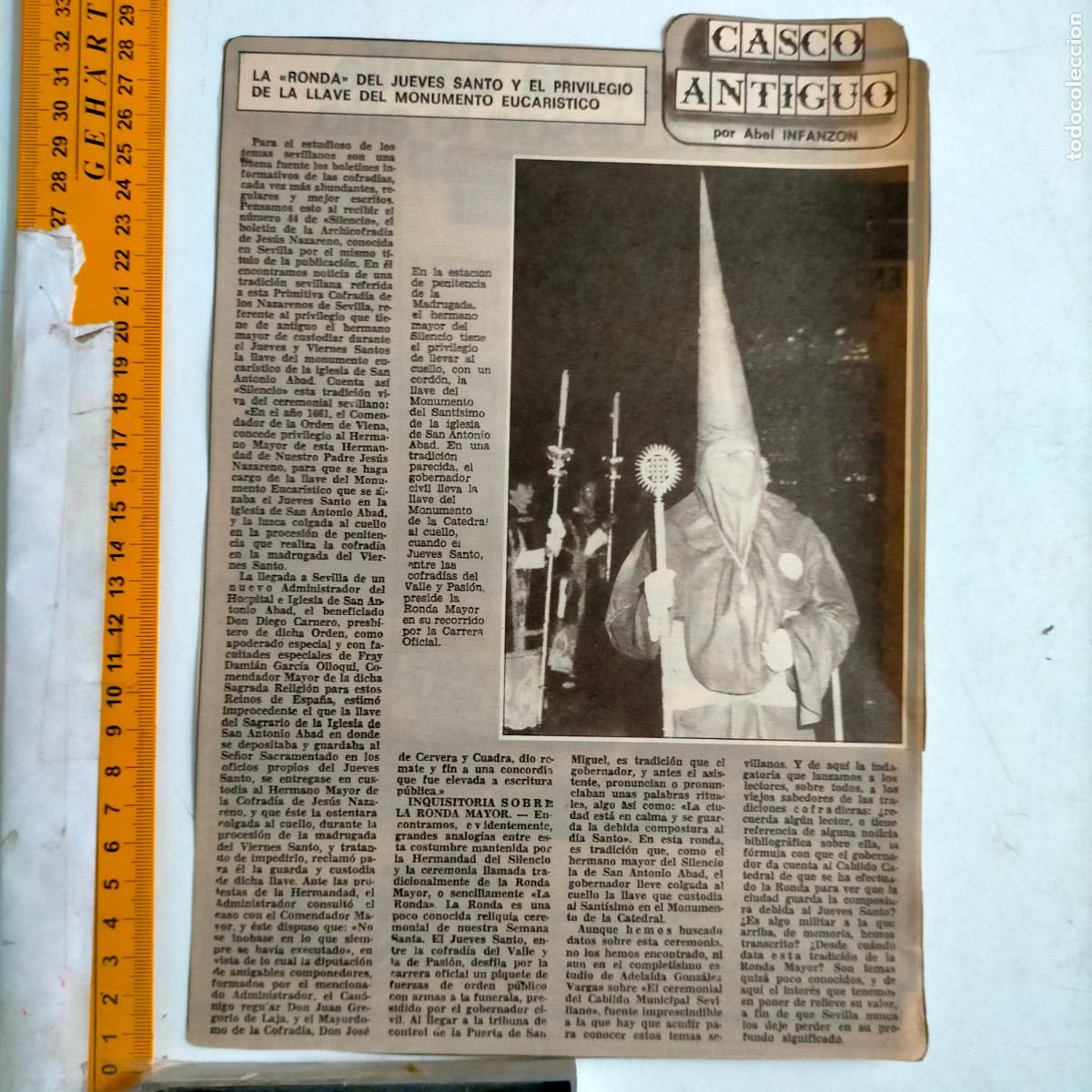 Coleccionismo de Revistas y Peri&oacute;dicos: NOTICIA SEVILLA CASCO ANTIGUO ANTONIO BURGOS - SEMANA SANTA MONUMENTO EUCARISTICO SILENCIO